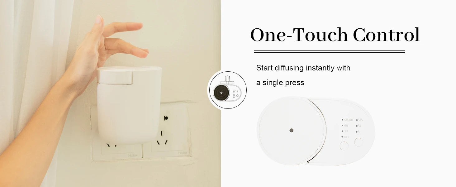 Plug-In Diffuser with Timer Control Scent Intensity Button Bluetooth APP Connectivity Waterless  Diffuser for Home, Hotel,Office