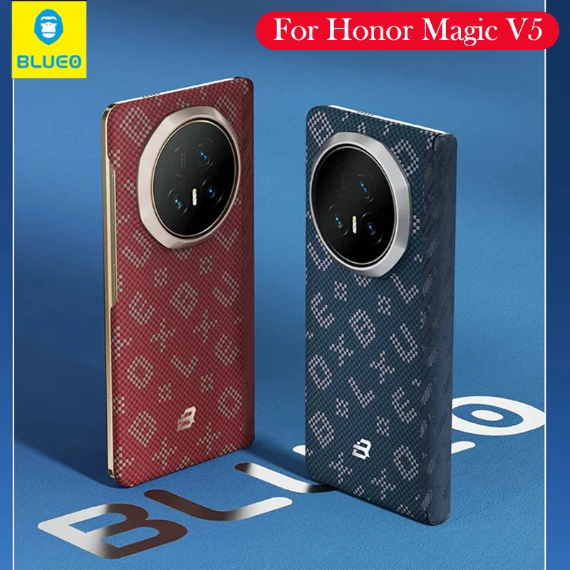 Honor Magic V5 Carbon Fiber Case – Slim Wireless Charging Cover Tidesmit