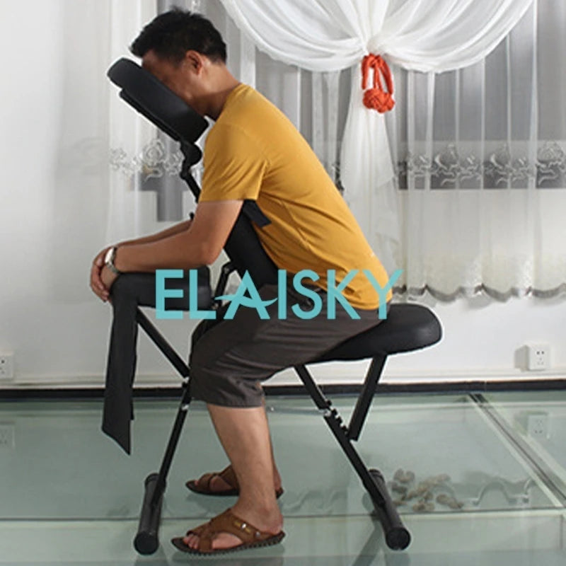 Portable Massage Chair - Foldable Deep Tissue Treatment Table (Black) Massage Chairs Tidesmit