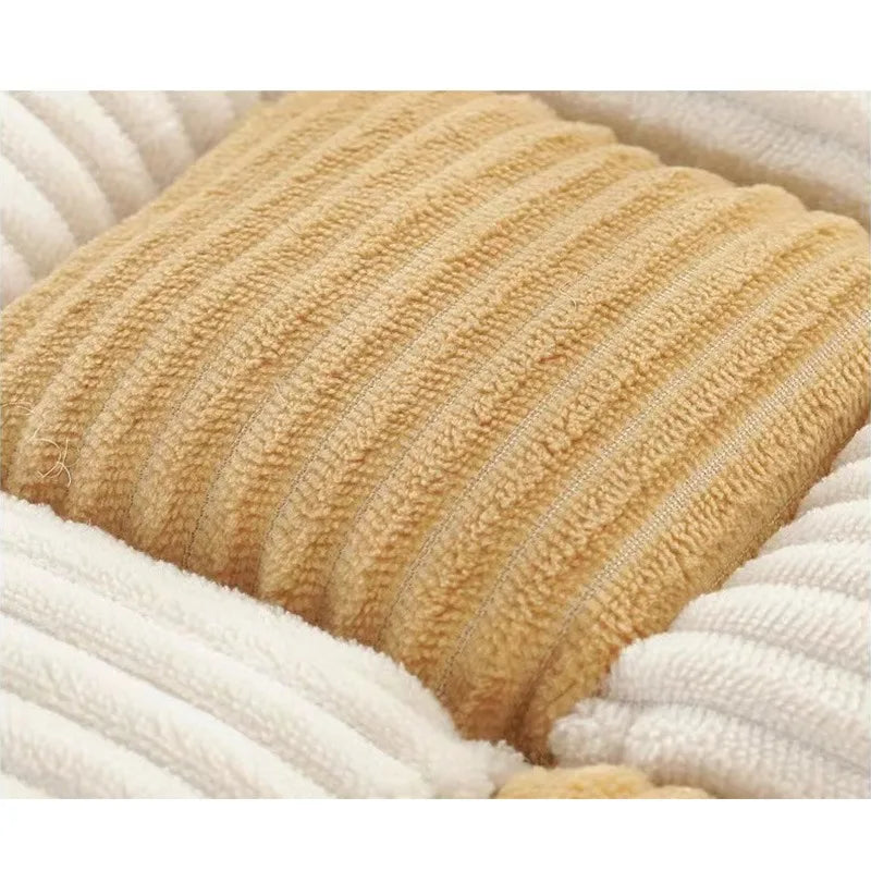 Corduroy Cushion Office Chair Cushion Plaid Thickened Student Dining Chair Cushion Bedroom Bay Window Tatami Sofa Floor Cushion