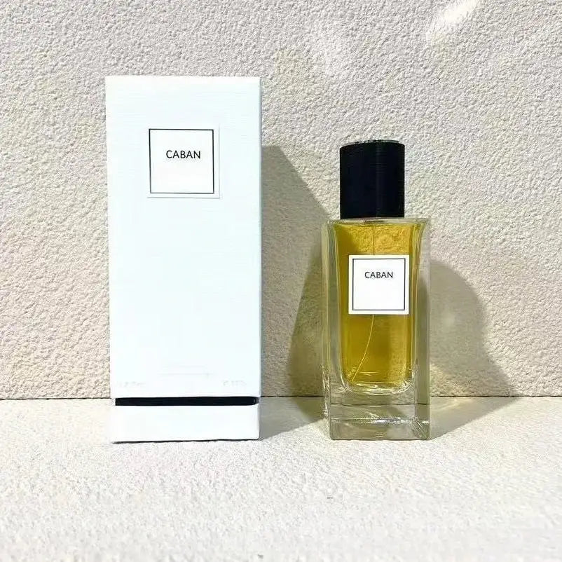 Caban 125ml unisex perfume: oriental woody, grapefruit, floral scent in a tall glass bottle with black cap and box.