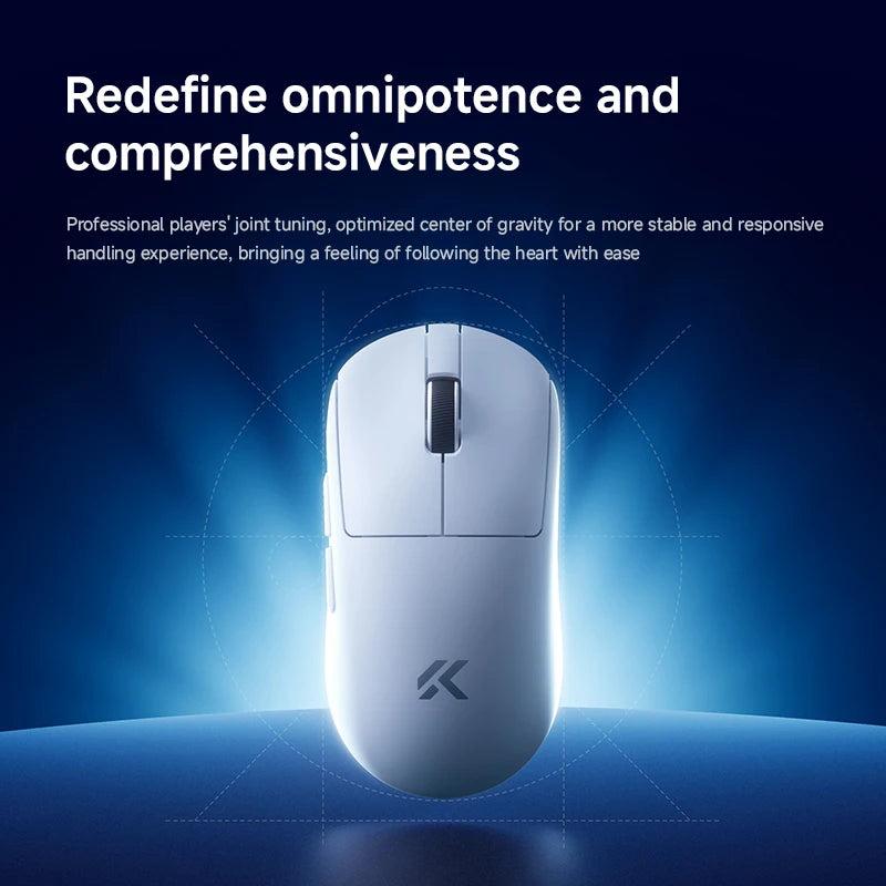 NEW MCHOSE A7 V2 E-sports Mouse Wireless Bluetooth Tri-mode Ergonomics Lightweight 8K Gaming Mice Customized PC Accessory Gifts