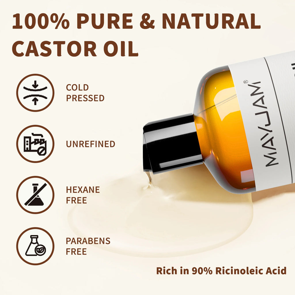 MAYJAM Jojoba Grapeseed Castor Vegetable Glycerin Fractionated Coconut Oil Moisturizing Face Hair Skin Natural Base Carrier Oil
