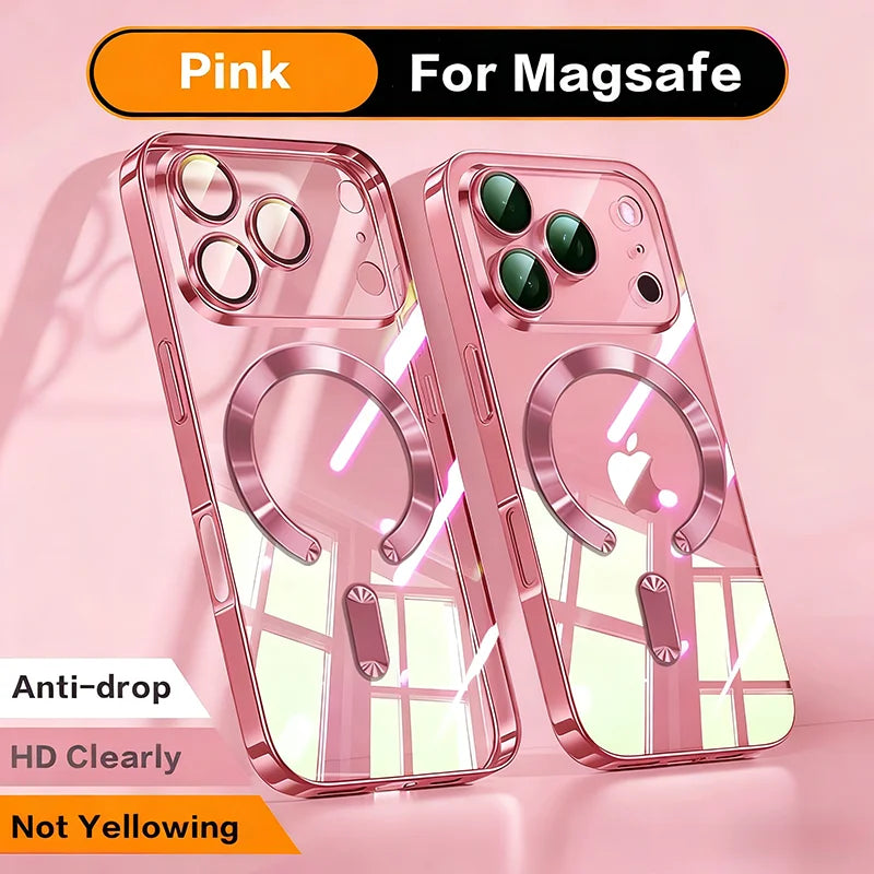 Magnetic Clear Phone Case: Shockproof Wireless Charging Protection Tidesmit