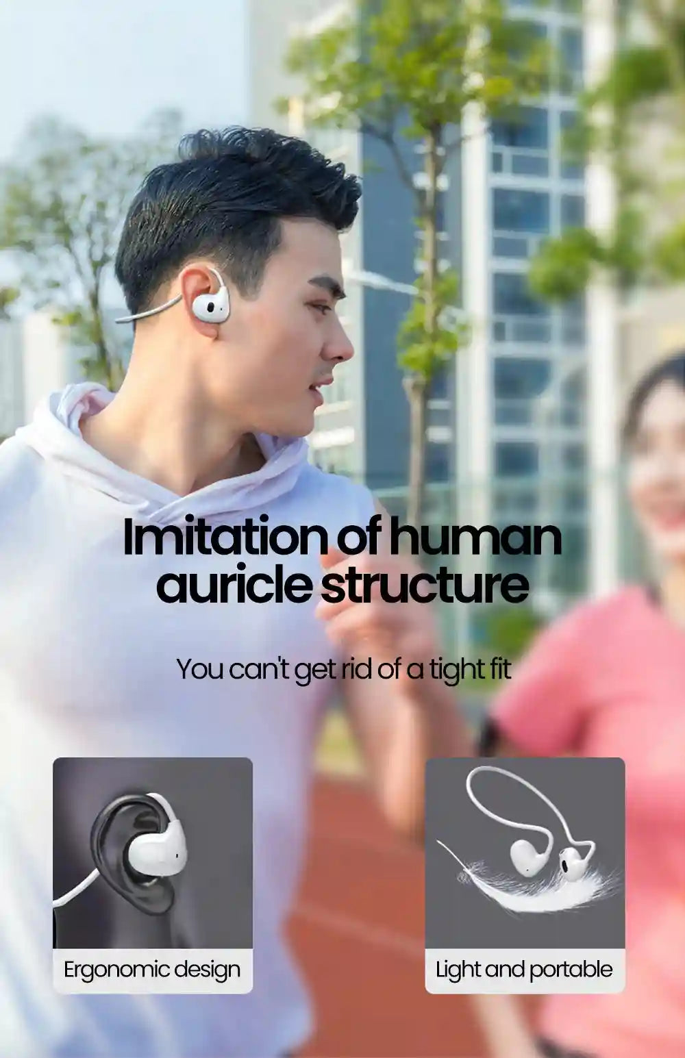 Wireless Sport Headphones: Air Conduction Earbuds for Active Training Tidesmit