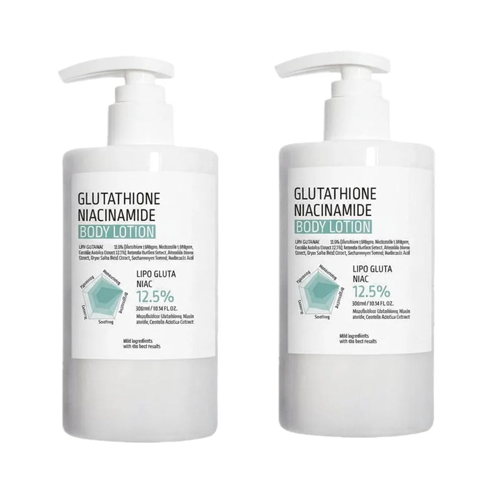 Glutathione Niacinamide Body Lotion - Deeply Moisturizes And Hydrates Brightens Skin Tone, Reduces Dullness For All Skin Types