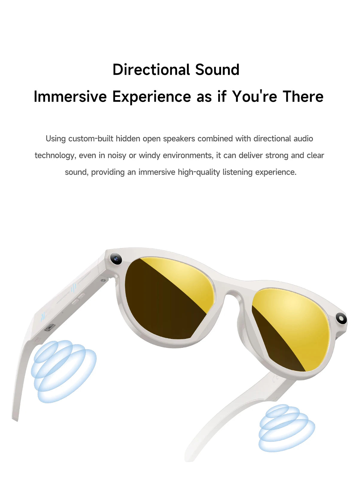 AI Smart Glasses with Camera & Bluetooth Audio | Tidesmit Tech Tidesmit