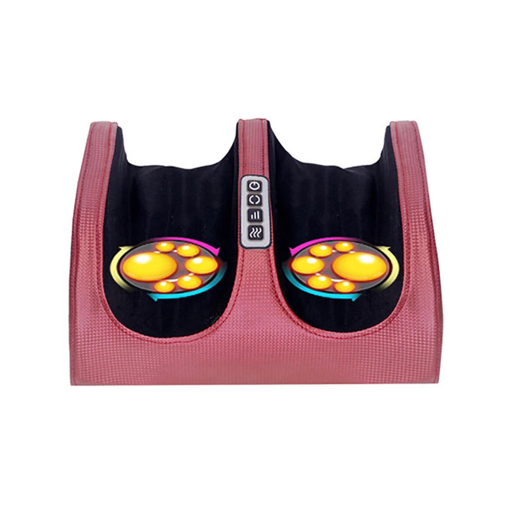 Electric Foot Massager with Heat - Shiatsu Deep Tissue Muscle Relief Body Shaping Massage Equipment Red Tidesmit