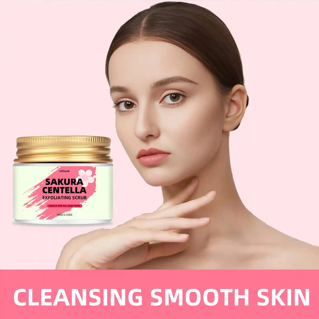 Sakura Centella Exfoliating Scrub 100g-150g - Natural Skin Treatment Scrubs Treatments Tidesmit