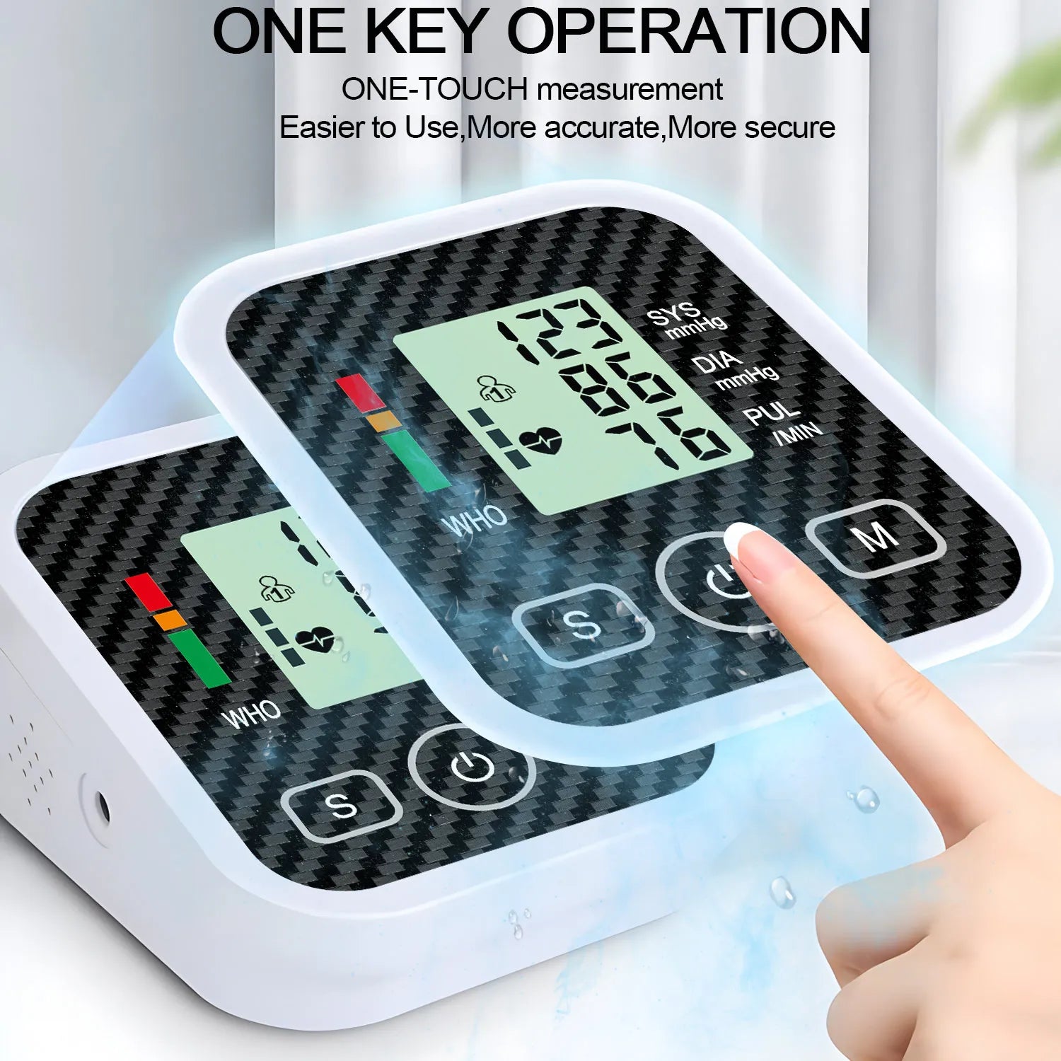 Automatic Digital Upper Arm Blood Pressure Monitor LCD & Cuff Medical Measuring BP & Pulse Rate Blood Pressure Monitors for Home