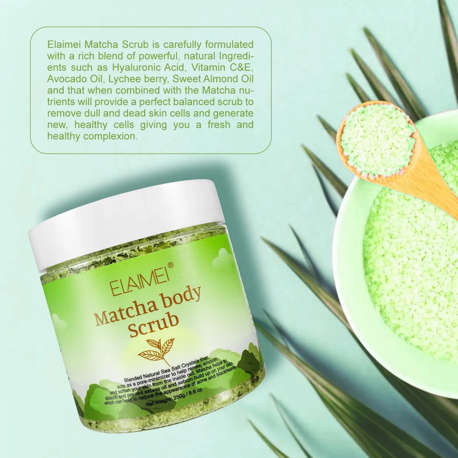 Matcha Body Scrub - Anti-Oxidant Skin Exfoliator by Tidesmit Scrubs Treatments Tidesmit