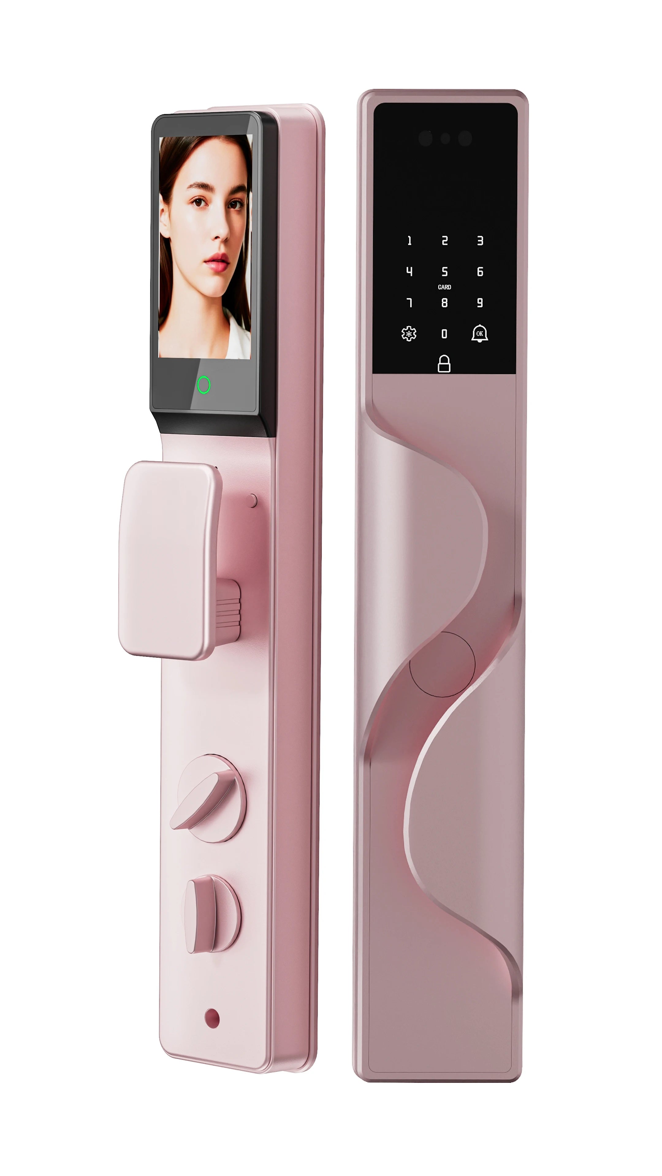 Tuya App Security Lock, Waterproof Smart Door Locks with 3D Face & Palm Recognition Camera Video, Smart Lock Suitable for Israel