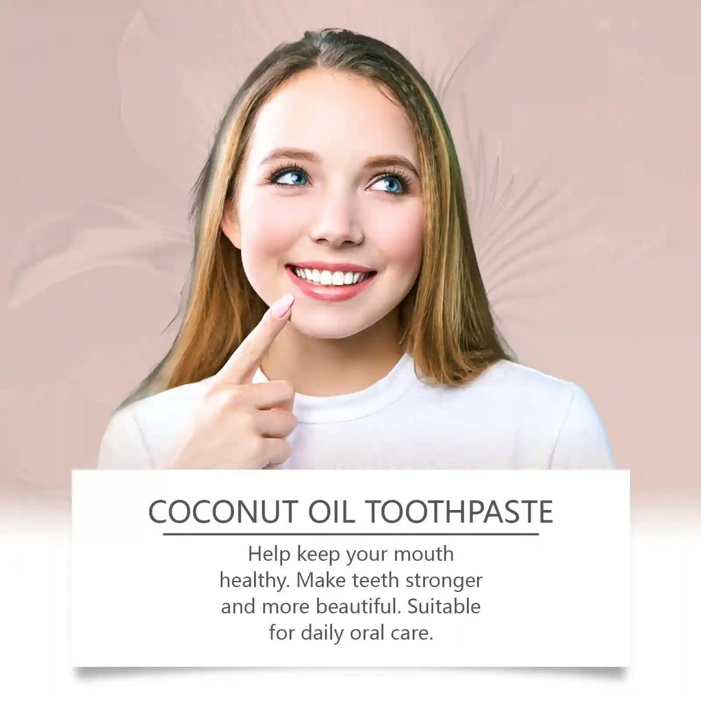 Tidesmit coconut oil whitening toothpaste for enamel repair and stain removal for fresh breath