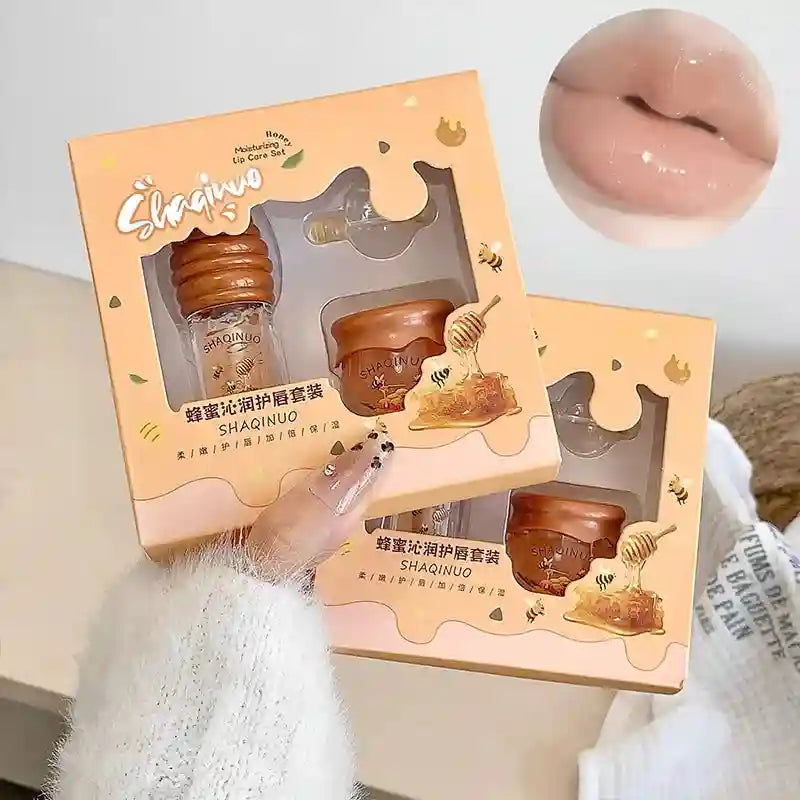 Honey Lip Oil Set – Nourishing Lip Treatment & Hydrating Care Lip Care Tidesmit