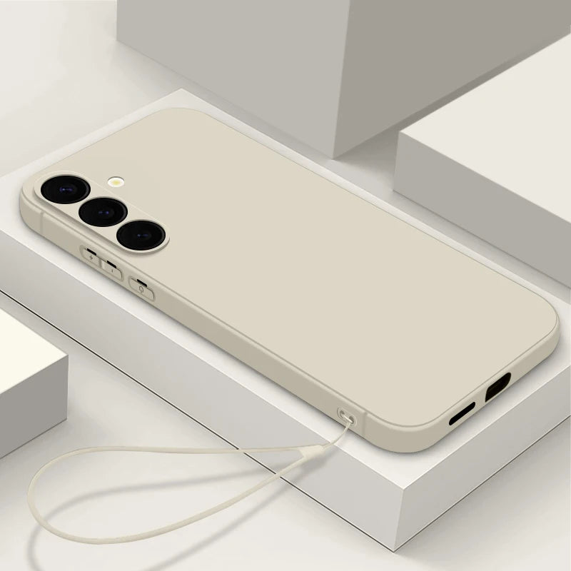 Magnetic Wireless Charging Case for Samsung Galaxy | Military-Grade Protection White-Lanyard Tidesmit