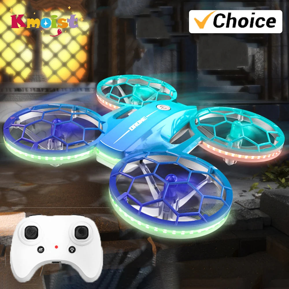 Mini RC Drone for Kids - UFO LED Beginner Drone with Obstacle Avoidance Tidesmit