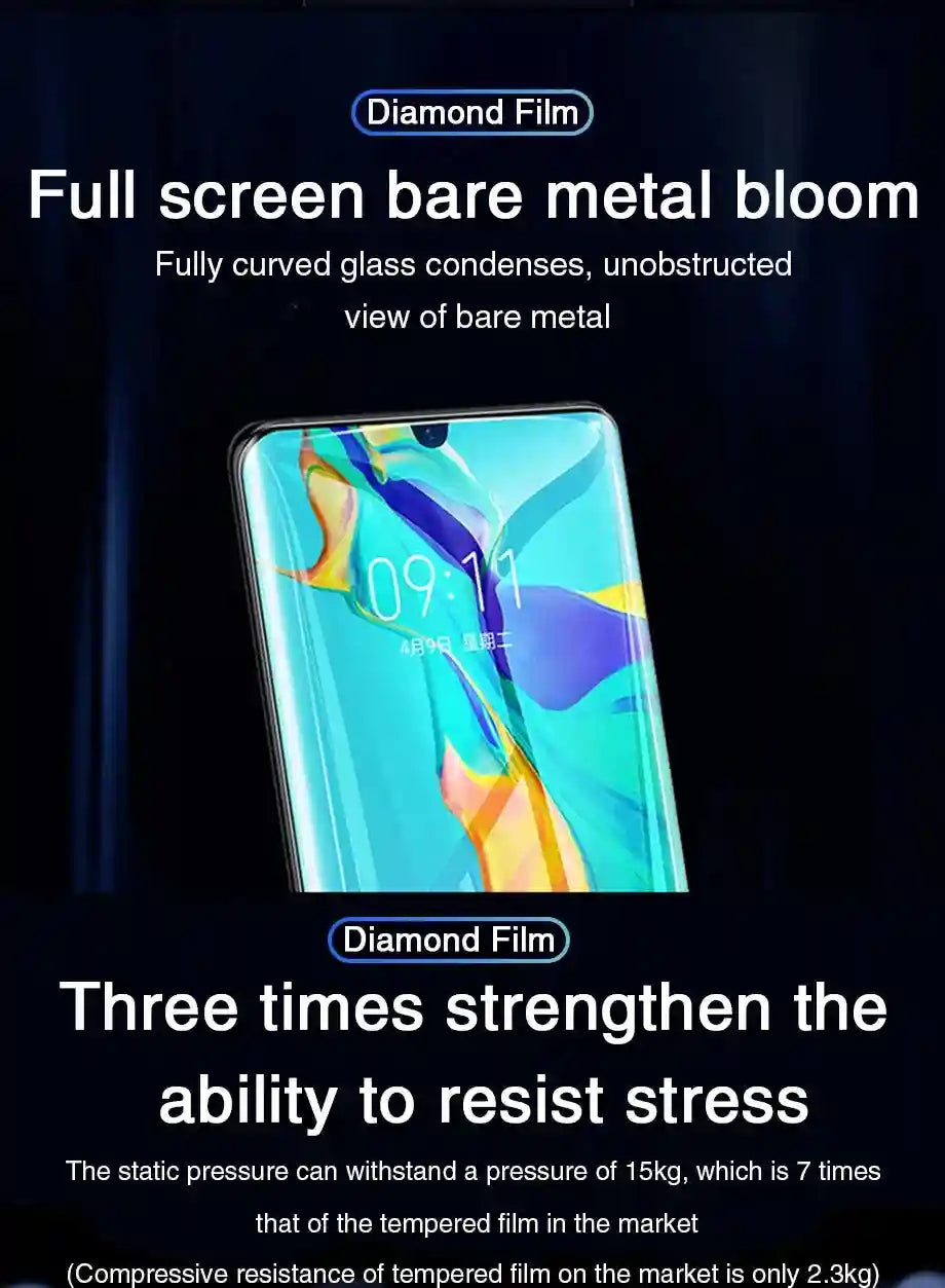 Huawei P30 Pro Screen Protector - 3D Curved Tempered Glass 3-Pack AE Tidesmit