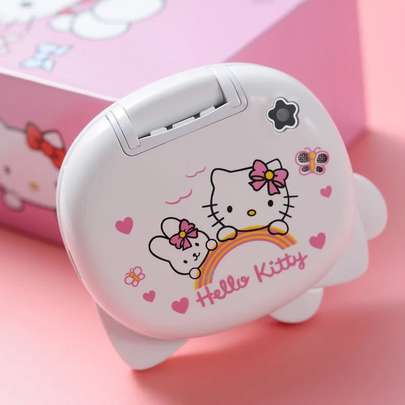 2024 Sanrio Hello Kitty Flip Phone Kawaii K688 Cartoon Taiml Cute Mini Phone Birthday Fashion Gift Toys Christmas For Anime Fans