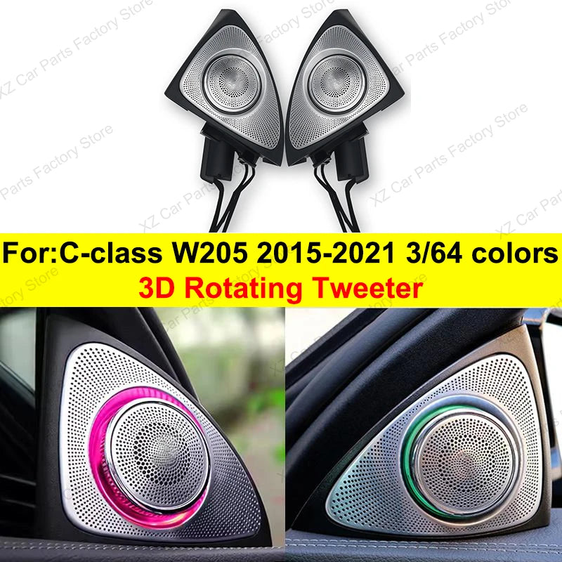 Mercedes Benz W205 X253 64-Color LED Ambient Lighting Kit W205 3D Tweeter Tidesmit