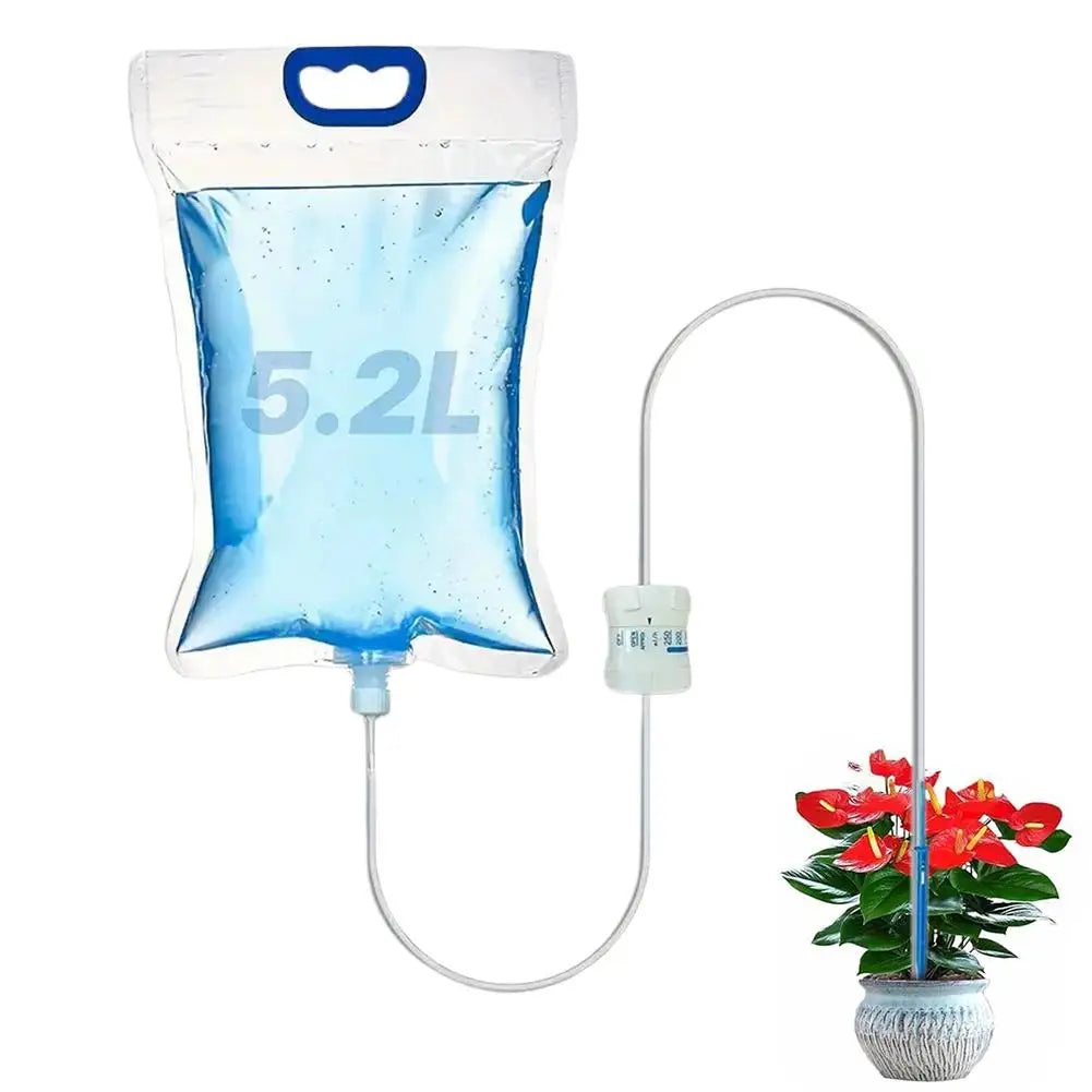1pc 5.2L Automatic Watering Device Plant Watering Bag Control Of Water Dripping Flow Water Bag Lazy Travel Dripper