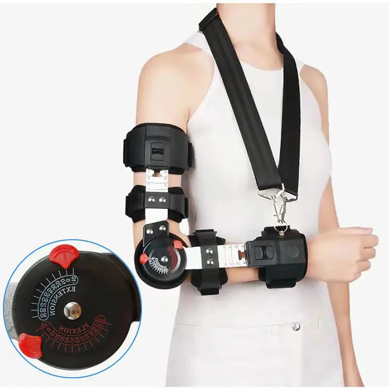 New Elbow Joint Fixation Brace ROM Hinged Shoulder Arm Sling Forarm Braces Support Splint Orthosis Adjustable Sling
