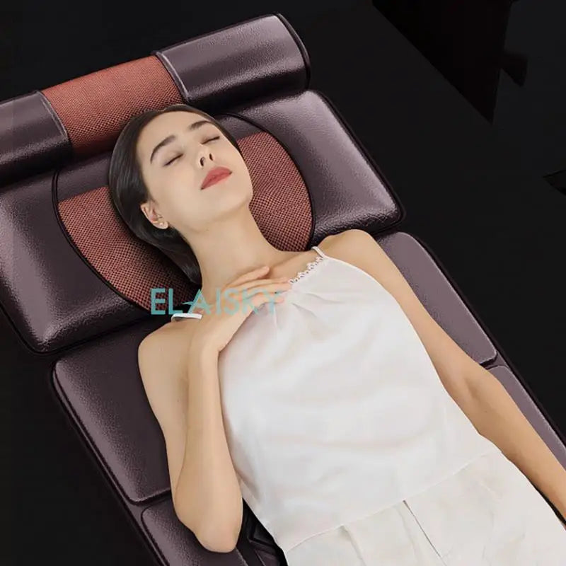Full Body Massage Mattress with Heat Therapy & Vibration - Grey Massage Chairs Tidesmit