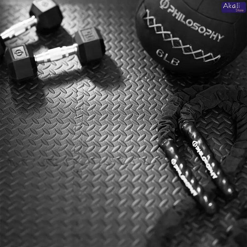 12Pcs EVA Foam Interlocking Floor Mats 60x60cm Gym Flooring Tiles Exercise Yoga Mat Non-Slip Shock Absorbing 10mm