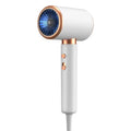 White and rose gold 2000W professional ionic hair dryer with 5 speed settings for salon-quality blowouts at home.