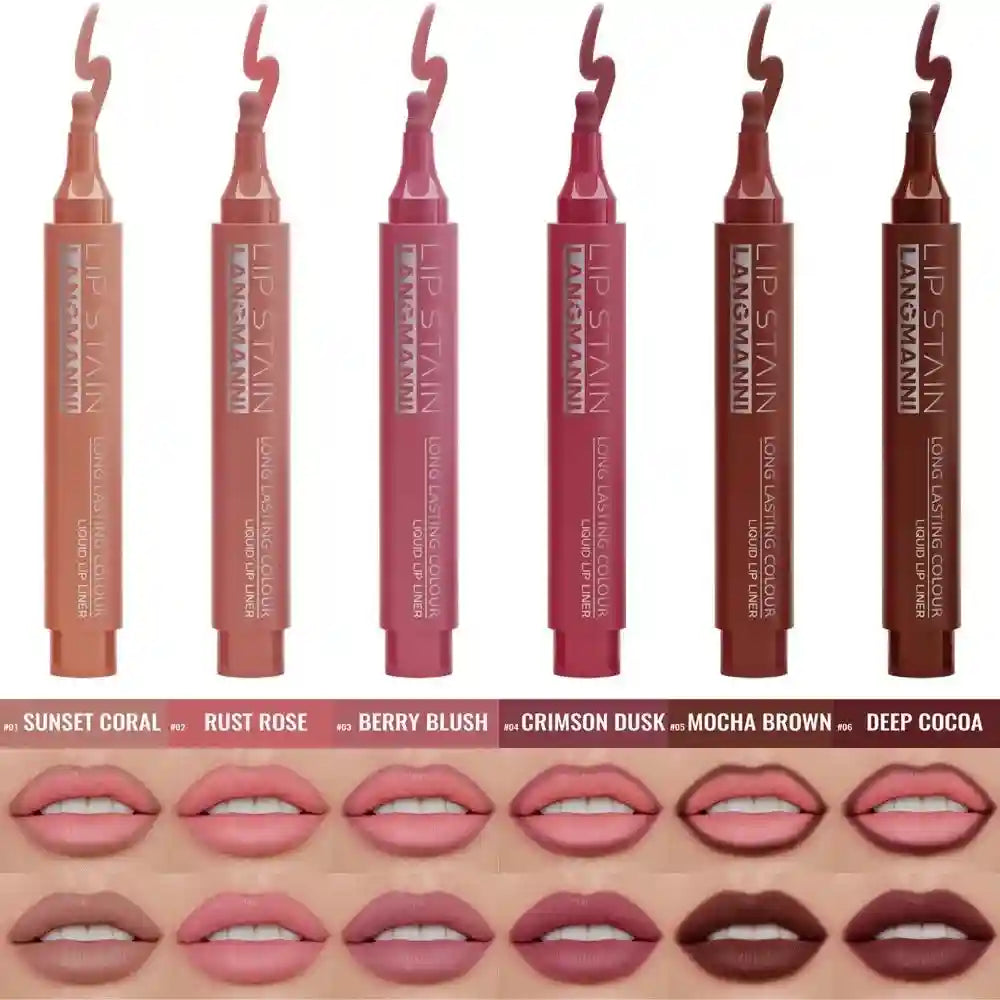 Liquid Lip Liner Pencil: Long-Lasting Matte Contour Pen | Tidesmit Lip Care Tidesmit