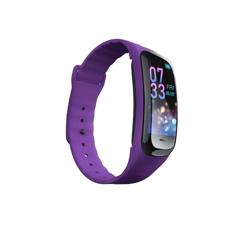 Smart Watch C1 Plus Bluetooth Step Counting Sports Bracelet Fitness Tracker Heart Rate Blood Pressure Sleep Men Women Gift