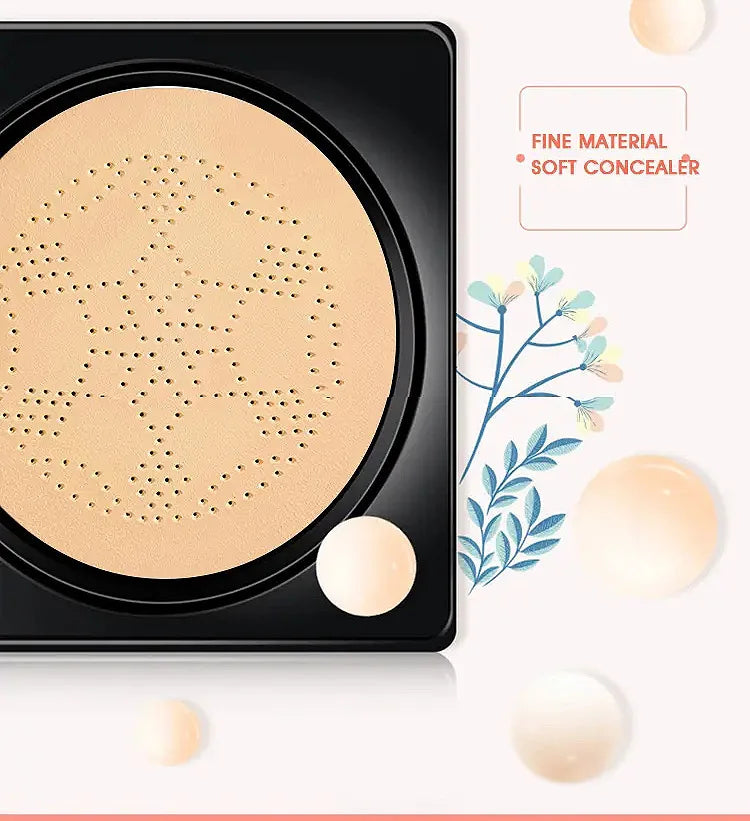 Tidesmit HANRU mushroom air cushion BB cream providing moisturizing lightweight coverage for a radiant clear complexion