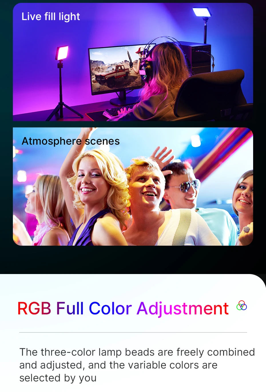 RGB LED Video Light | Portable 4000mAh CRI 95+ Pocket Panel (Ulanzi LT002) Tidesmit
