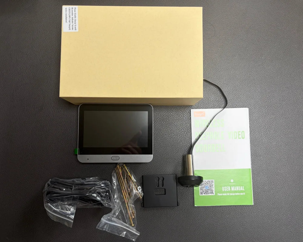 Battery Powered MINI Two Way Talk Tuya SmartLife APP 3MP Wide View 2.4G WiFi 940NM Infrared Digital Door Peephole Eye PIR Camera