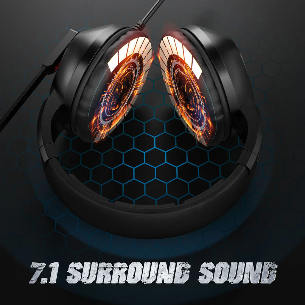 Wired Gaming Headset with Noise Canceling Mic & RGB - K19 Model Tidesmit