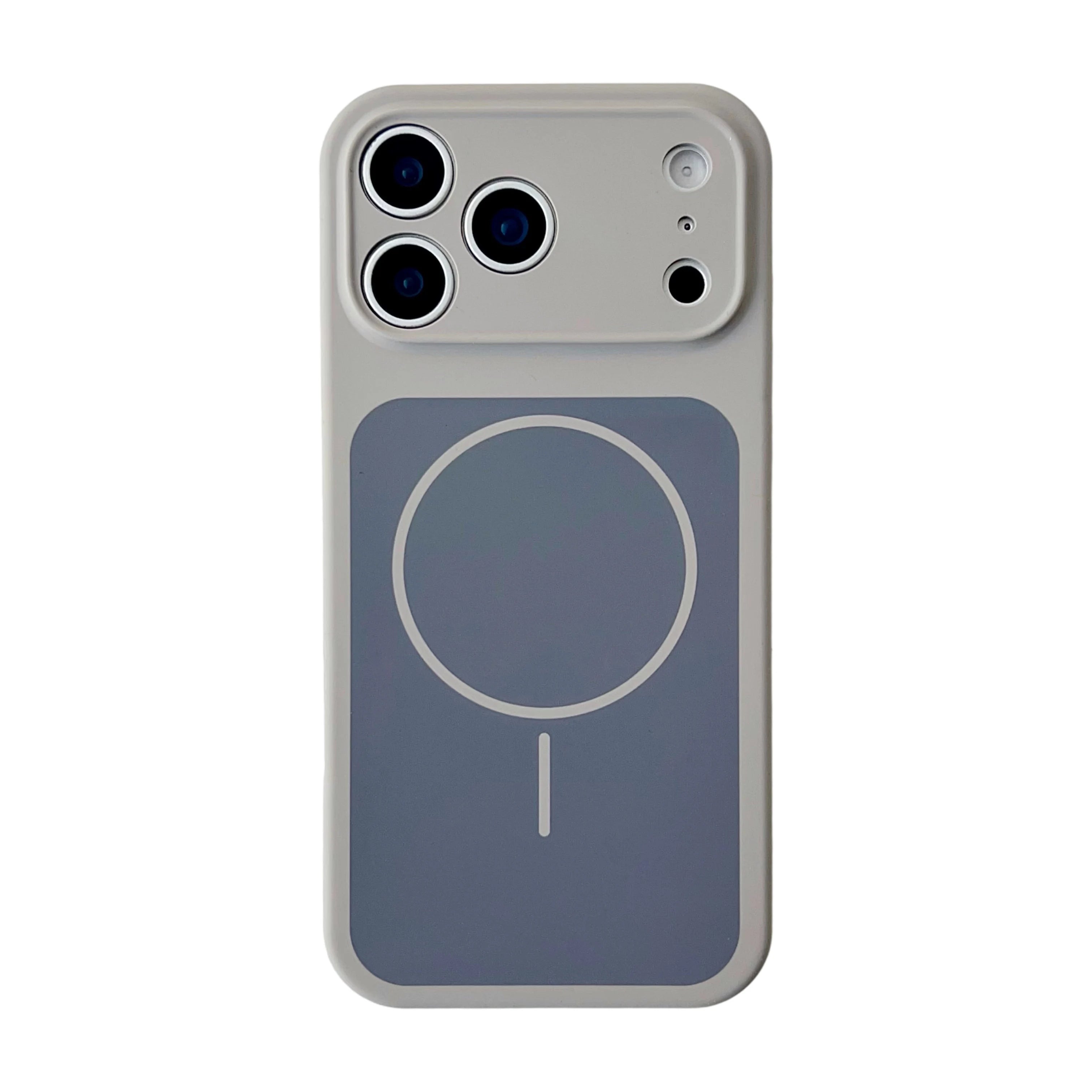 iPhone 17 Pro Max Magnetic Silicone Case - Shock-Absorbing Slim Cover Light Gray Tidesmit