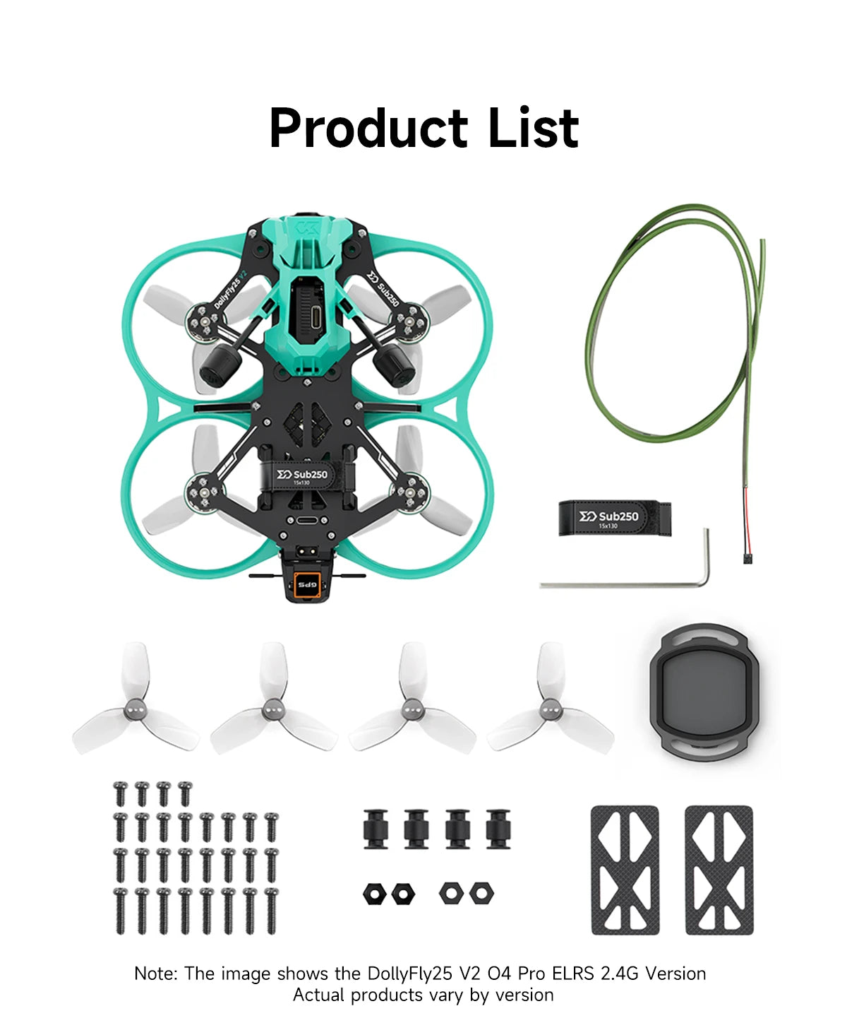 2.5 Inch CineWhoop FPV Drone with 4K 120fps Camera and GPS Tidesmit