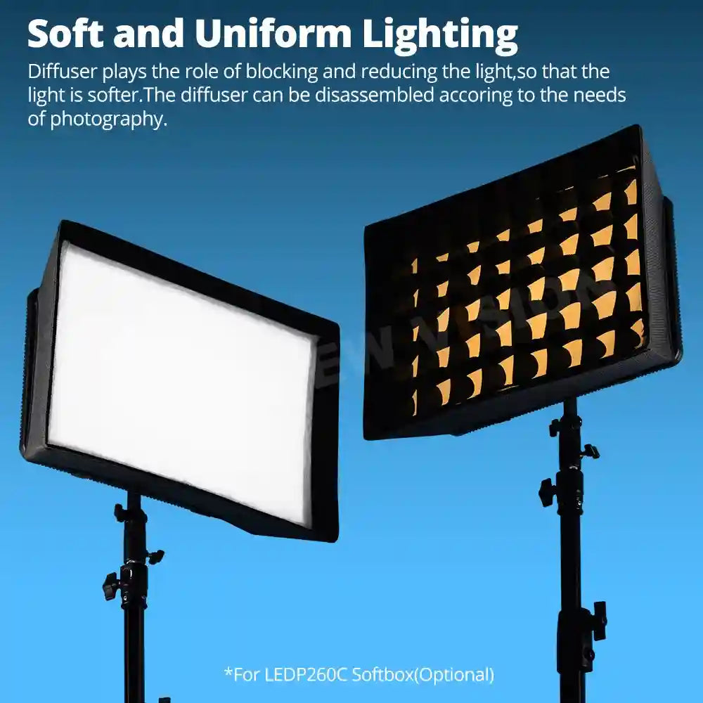 Godox LEDP260C LED Video Light Panel | Adjustable Color Temperature 3300-5600K Tidesmit