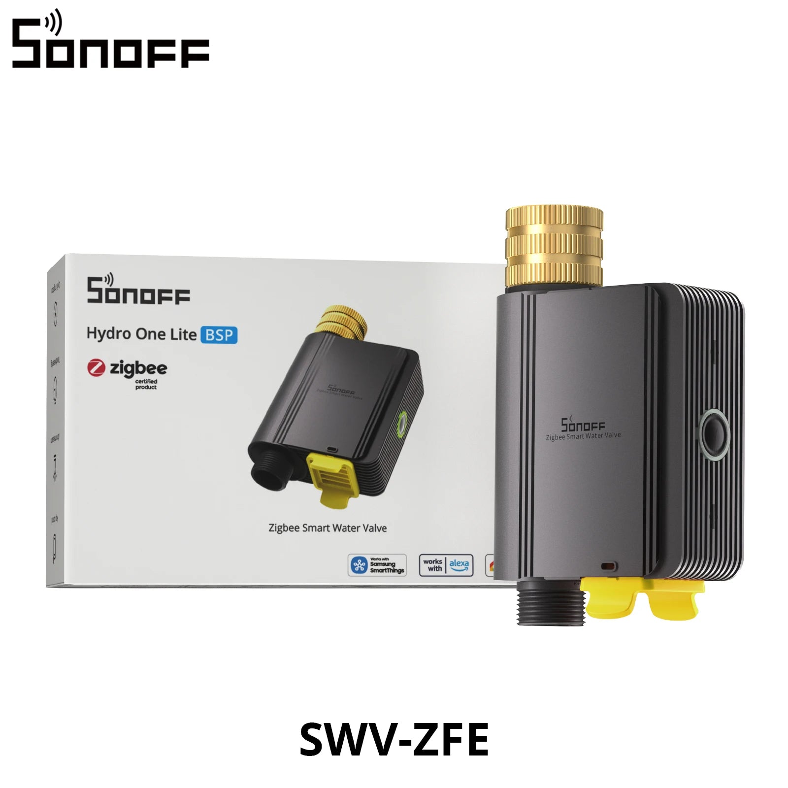 SONOFF Smart Water Valve Hydro Series Hydro ONE Zigbee With Flow Meter Brass Water Inlet Apple Home SWV-ZFE SWV-ZFU