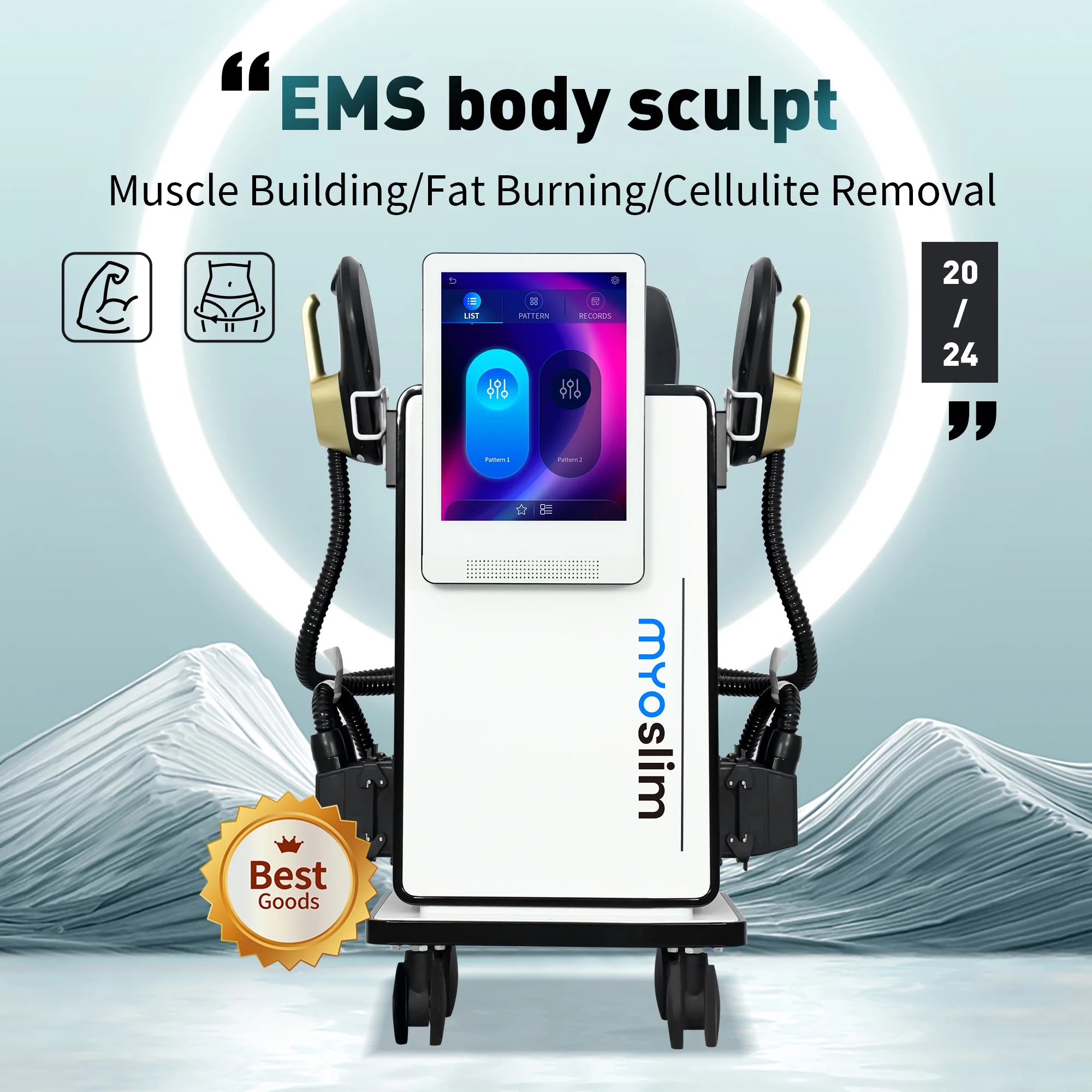 5-Handle RF Muscle Contouring & Body Shaping Stimulator Device Body Shaping Massage Equipment Tidesmit