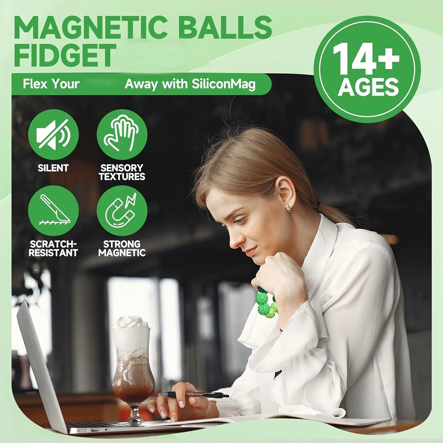 Magnetic Massage Balls for Hand Therapy - Portable Stress Relief Set Relaxation Treatment Tidesmit