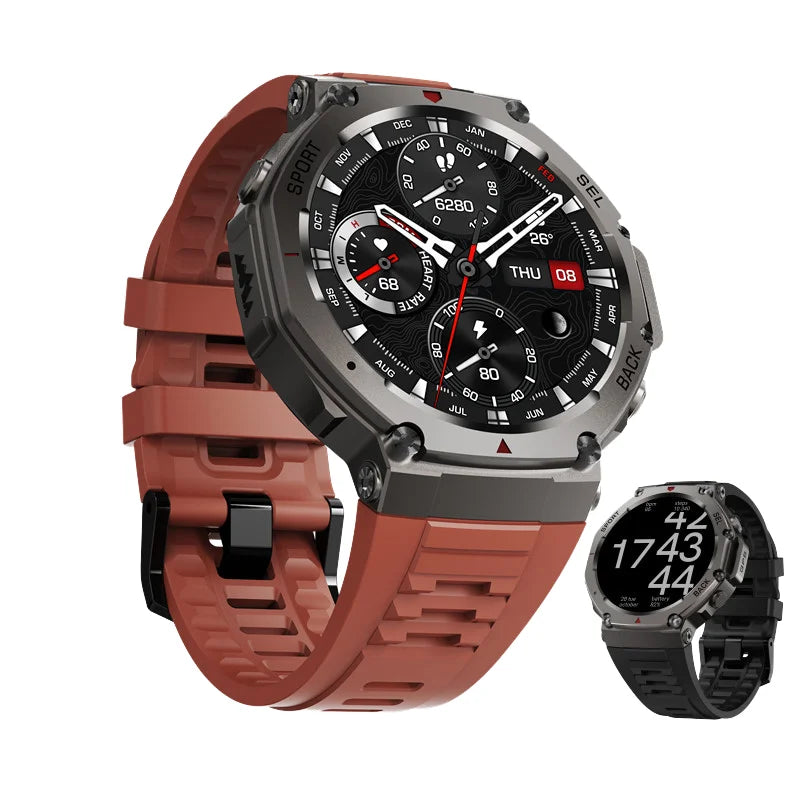 YLL-Dm58 Android Smart Watch AMOLED Screen for Answer Calls GPS Altitude Barometric Compass 5ATM Waterproof NFC Sleep