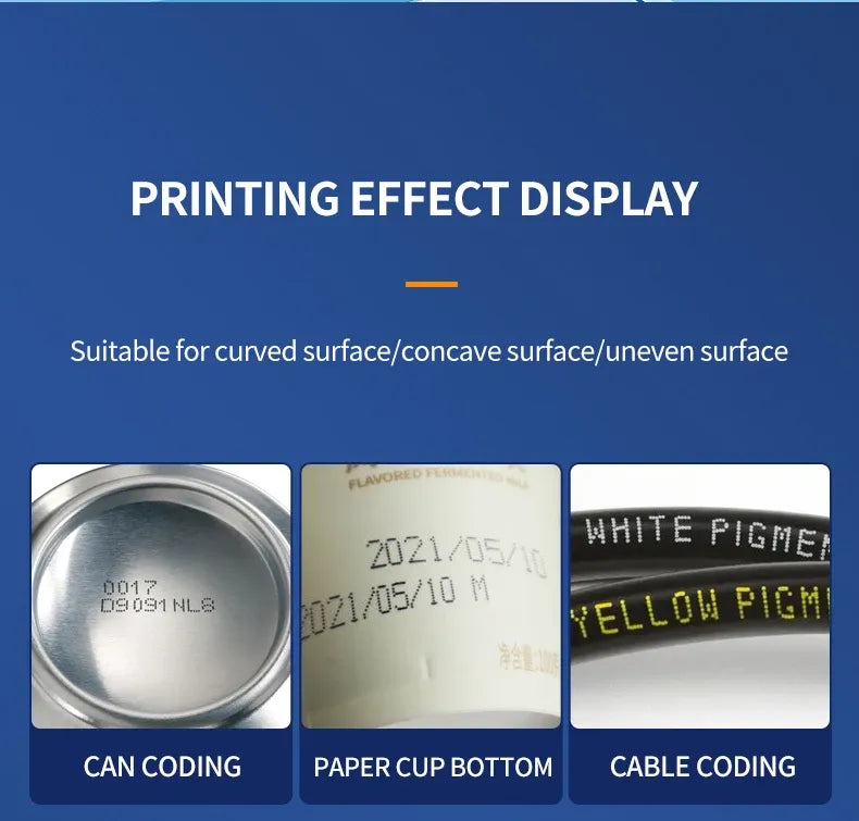 Manufacturer Direct Sales High-speed Touch Screen 6-line Small Character Inkjet Printer QR Code Production Date Barcode Printer