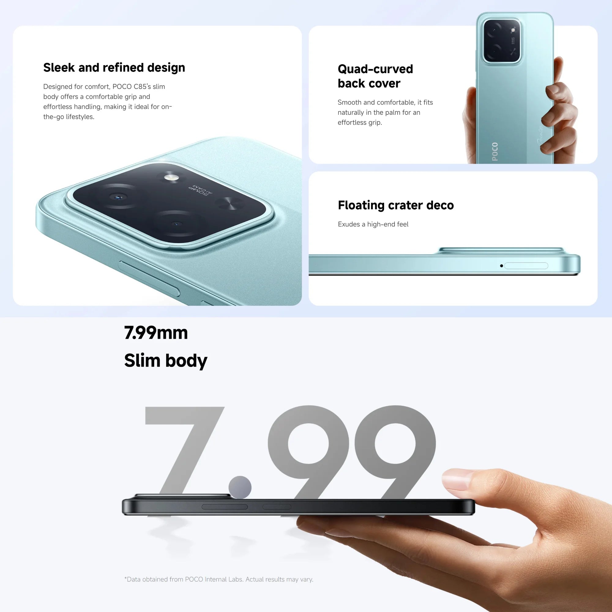 POCO C85 4G 8+256GB Global Version 120Hz 6.9“ Dot Drop Display MediaTek Helio G81-Ultra 50MP Main Camera 6000mAh 33W IP64 NFC