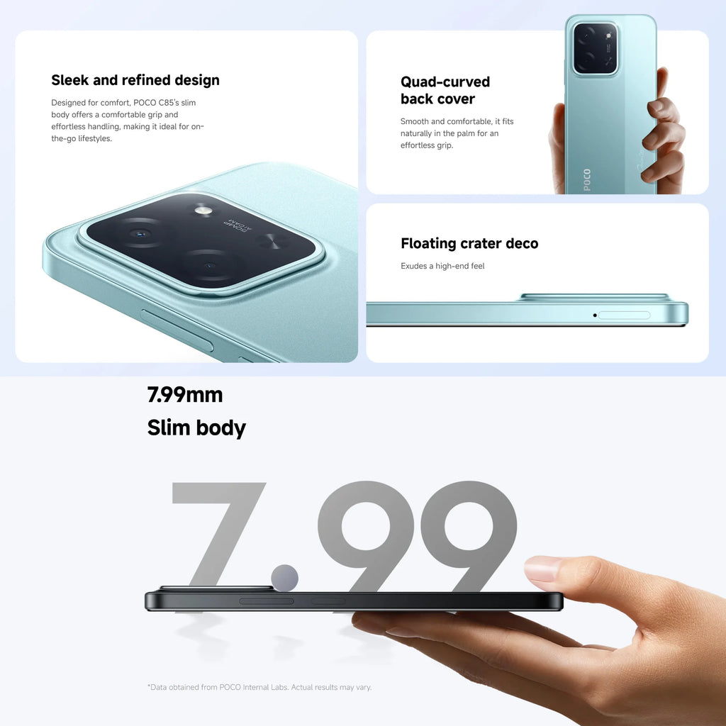 POCO C85 Smartphone 6GB/128GB - 6.9 Inch Display & 6000mAh Battery AE Tidesmit