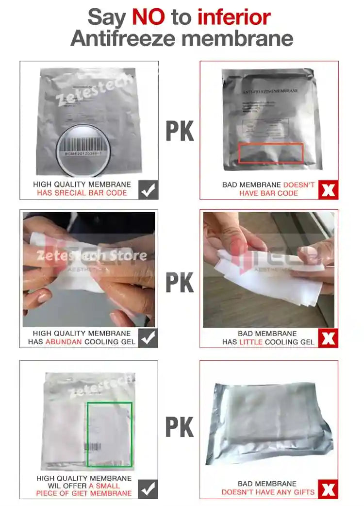 Cryolipolysis Anti-Freeze Membrane Pads 10 PCS (22x24cm, 60G) Fascia Gun Tidesmit
