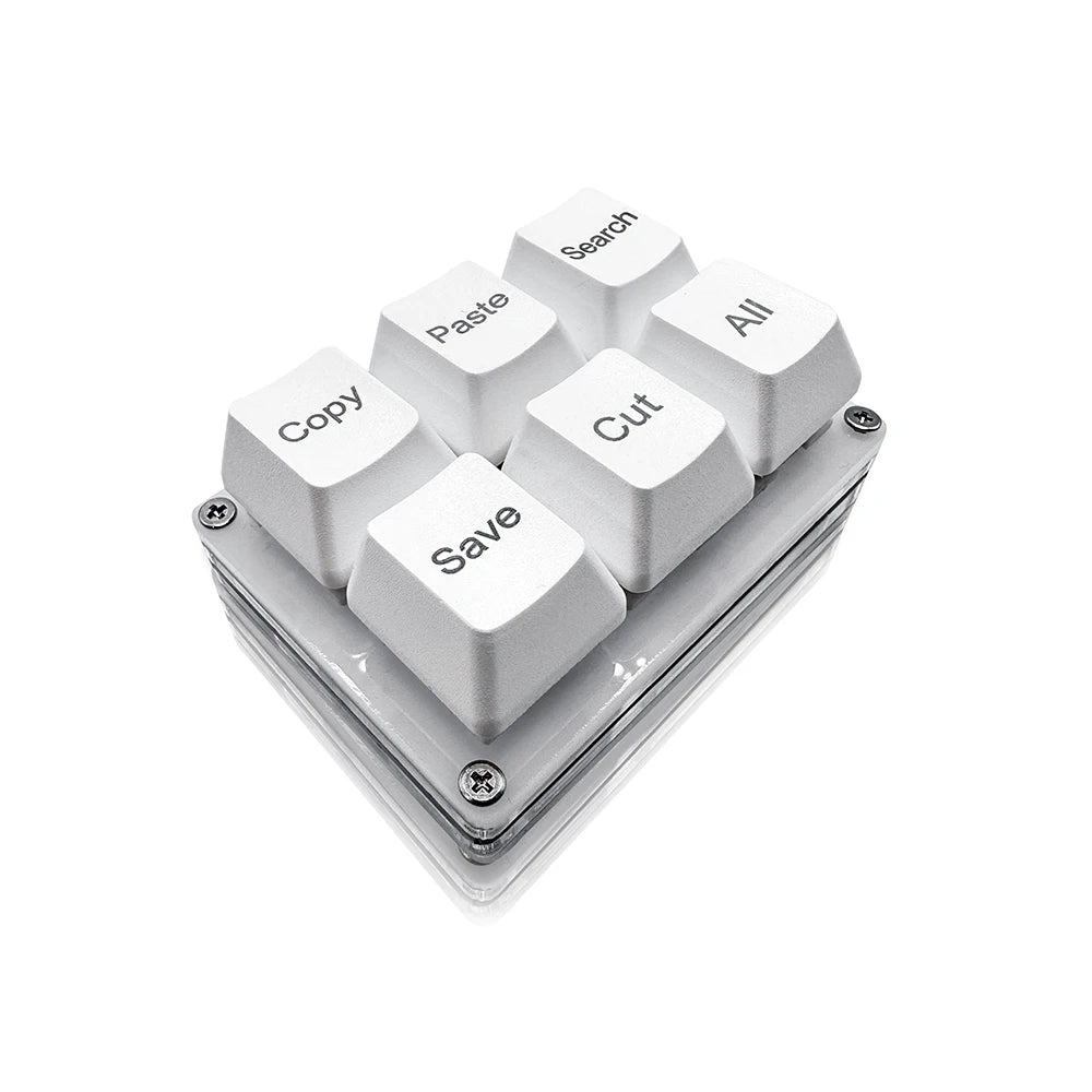 6Keys Copy Paste Search Save Cut Keyboard One Handed OSU Keypad Programmable Mechanical Shortcut Macro Keyboard for Working Game