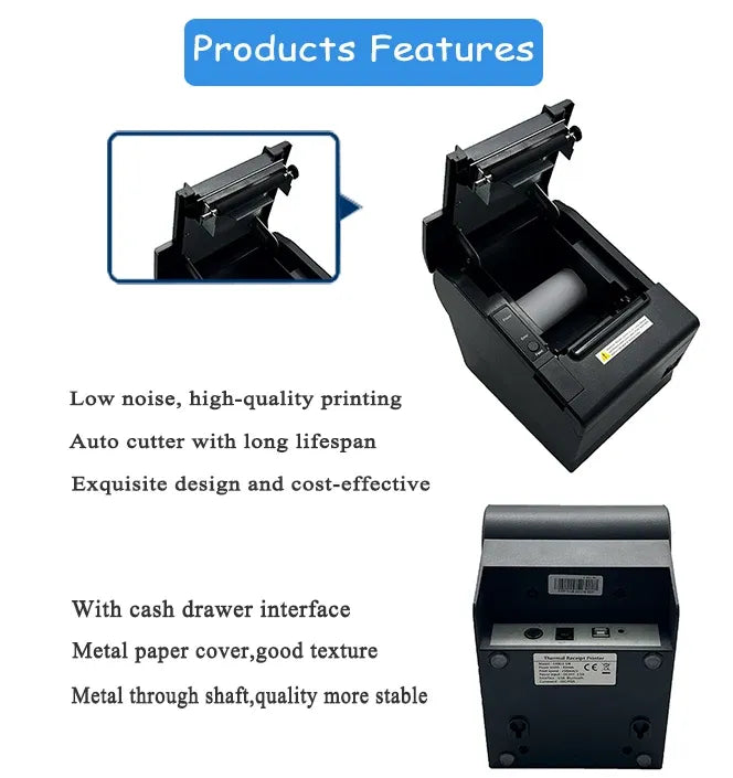 Hot Sale 80mm Thermal POS Receipt Barcode QR Code Printer for Retail Bill Invoice Printing Machine with Cash Drawer