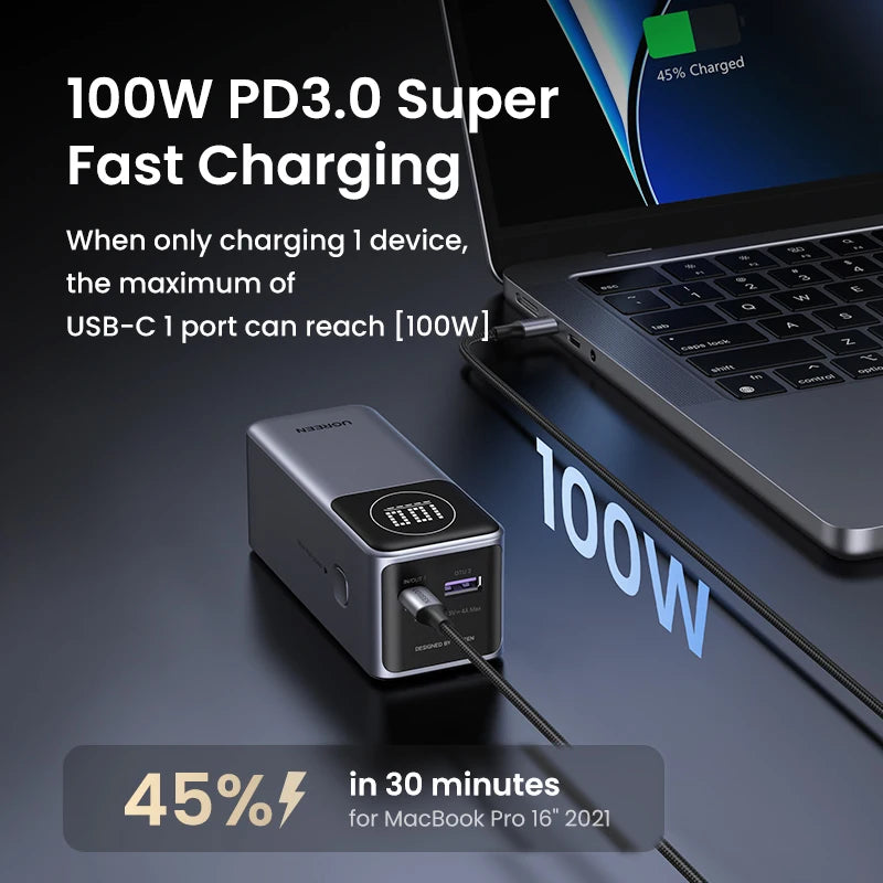 Portable Power Bank 130W 20000mAh PD Fast Charging Battery Pack Tidesmit