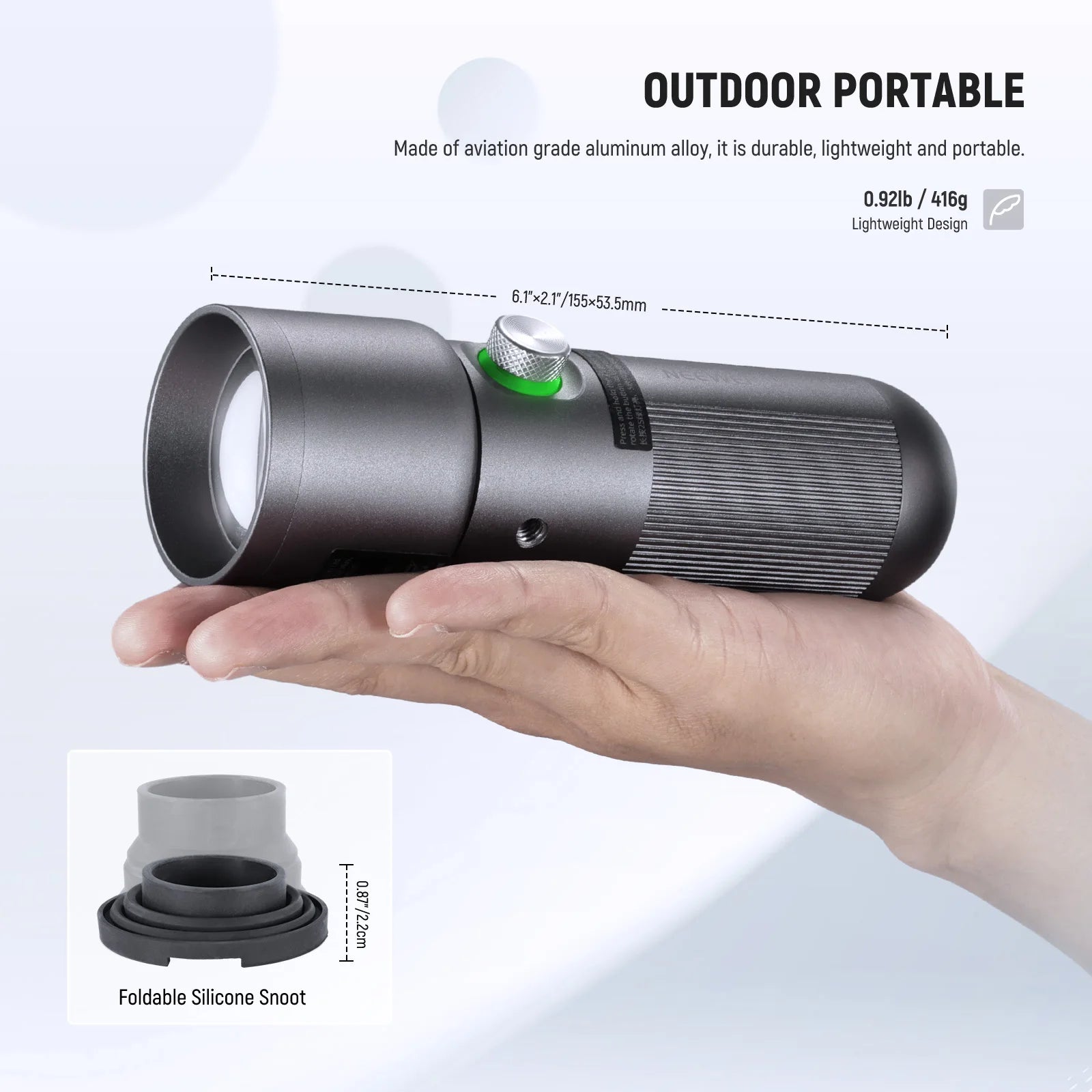 RGB LED Video Light with 20 Gobo Filters - 7500mAh White Tidesmit