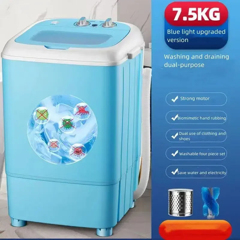 Tidesmit 7.5 Kg semi-automatic shoe washing machine, compact portable design for small household laundry rooms
